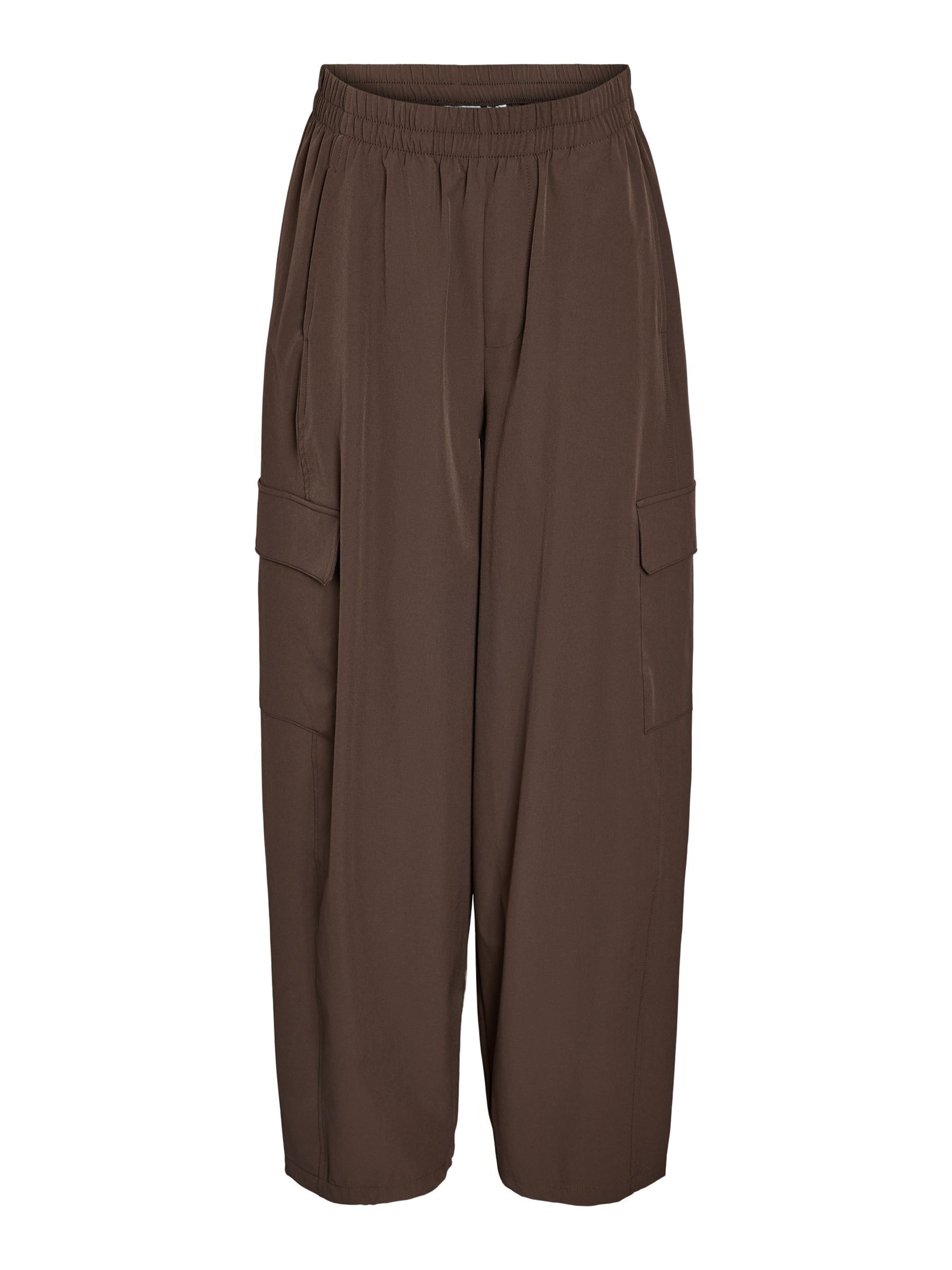 Noisy may - Barrel Pantalón cargo 'NMKirby' en marrón: frente