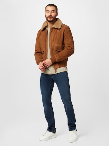 Schott NYC Jacke in Braun