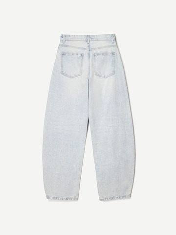 Bershka Baggy Džíny – modrá