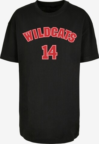 F4NT4STIC Oversized shirt 'Disney High School Musical The Musical Wildcats 14' in Zwart: voorkant