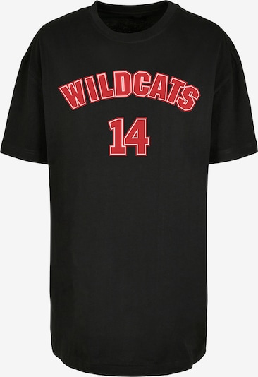 F4NT4STIC T-shirt oversize 'Disney High School Musical The Musical Wildcats 14' en rouge / noir, Vue avec produit