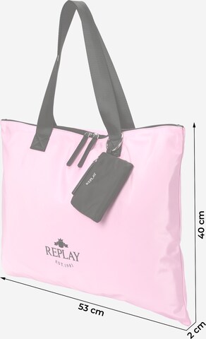 REPLAY Μεγάλη τσάντα σε ροζ