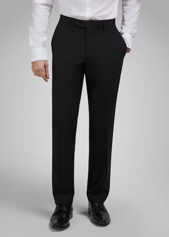 HECHTER PARIS Regular Trousers with creases 'NOS MF' in Black: front