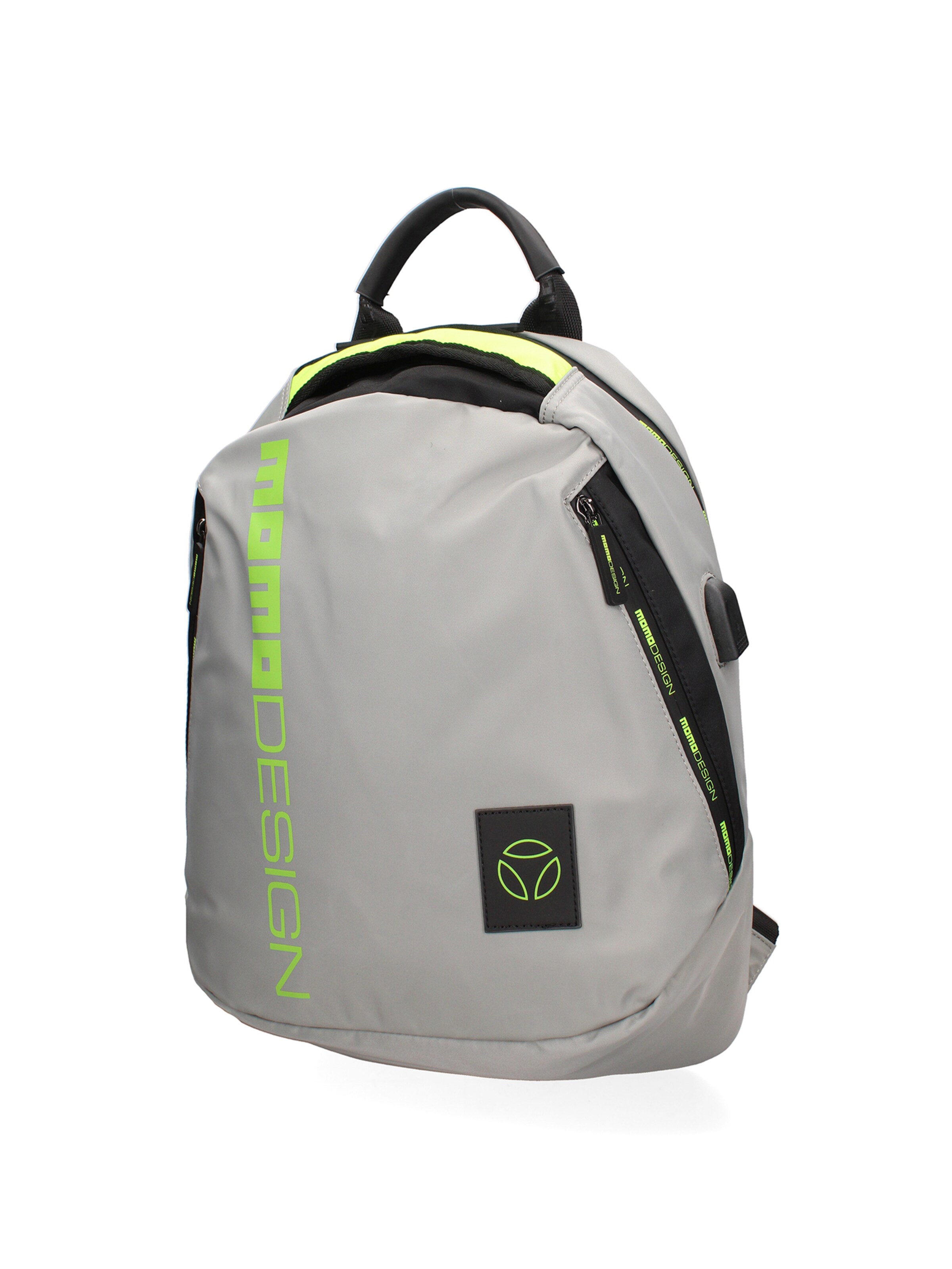 Zaino 'Zaino Momo Design Chiusura Zip Tasche Manico Nylon 29x36x16 cm' di Momo Design in grigio