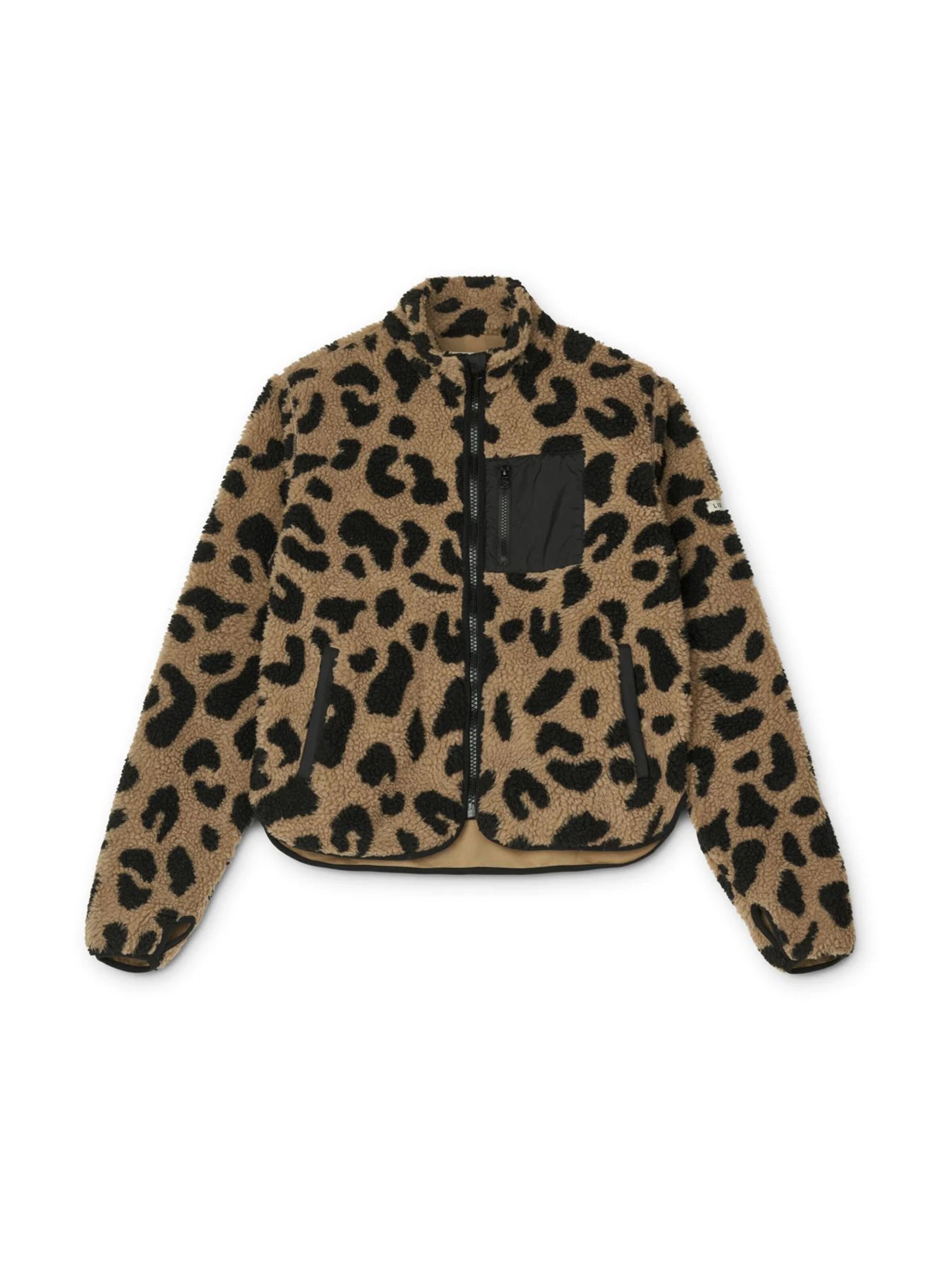 Liewood Fleece jas 'Nelson' in Bruin: voorkant