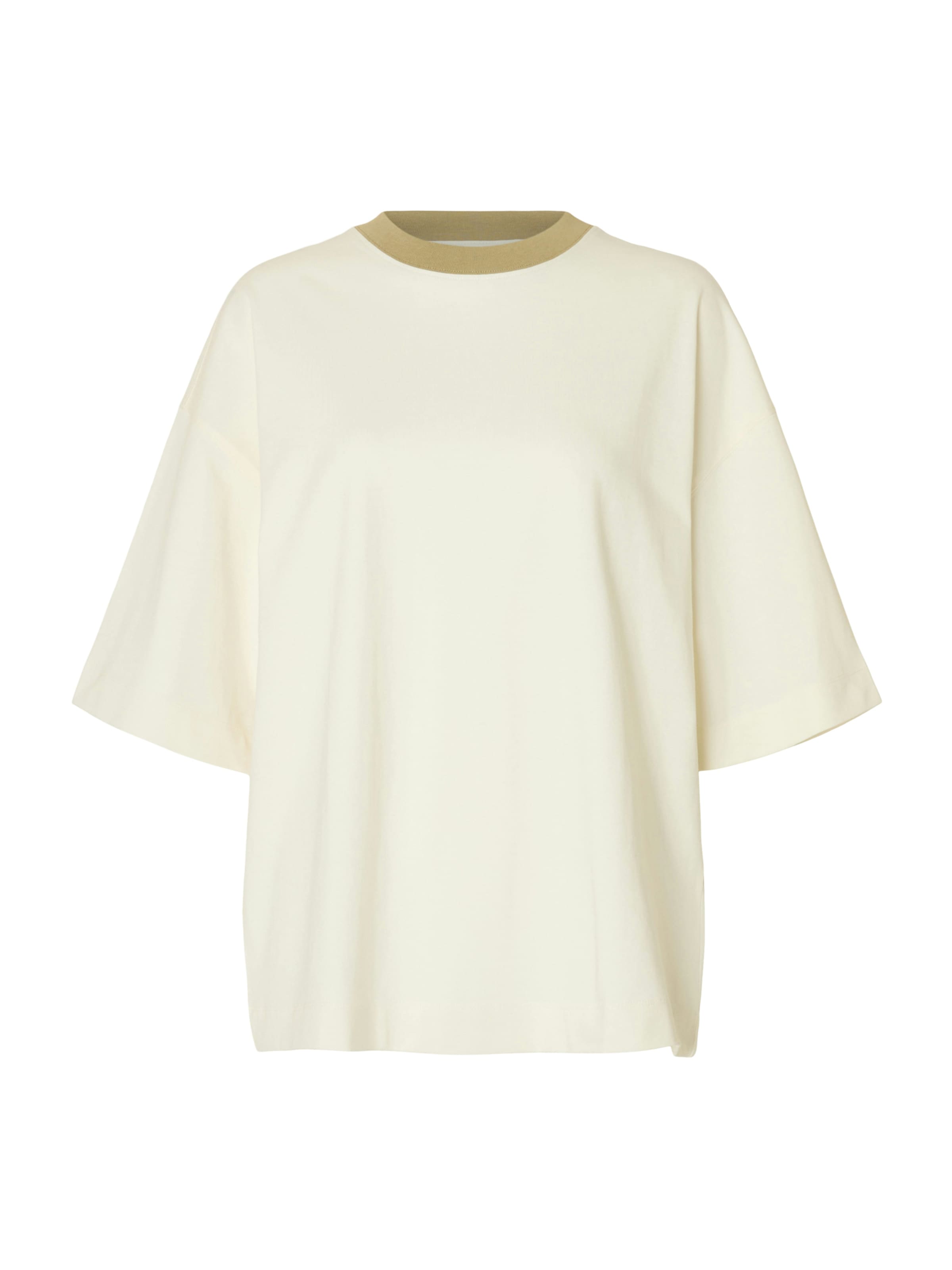 Tricou de la SELECTED pe bej: față