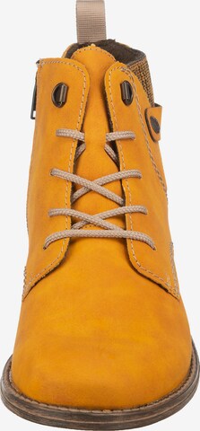 Rieker Lace-Up Ankle Boots in Yellow