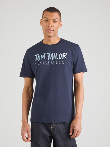 T-Shirt TOM TAILOR en bleu : devant
