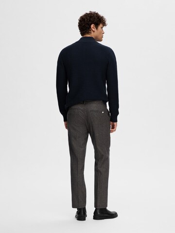 Regular Pantalon SELECTED en gris