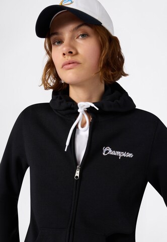 Champion Zip-Up Hoodie in Black