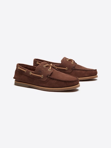 TIMBERLAND Čevlji na vezalke | rjava barva