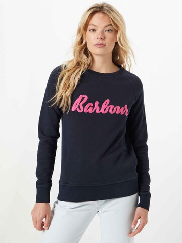 Barbour Sweatshirt in Blauw: voorkant