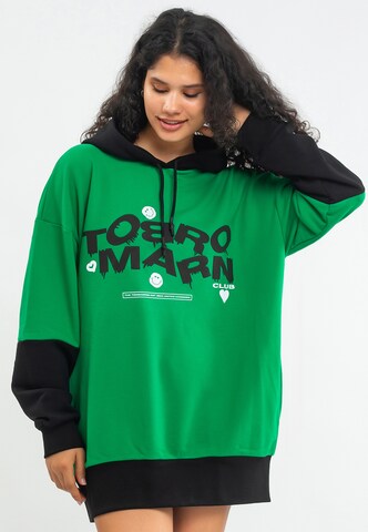 Sweat-shirt Tom Barron en vert : devant