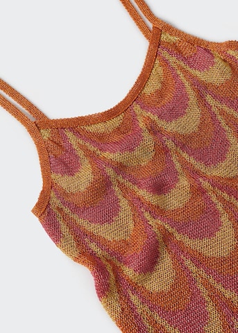 MANGO Obleka 'Hawai' | oranžna barva