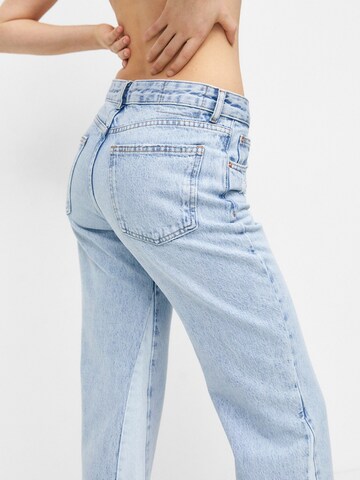 Wide leg Jeans de la Pull&Bear pe albastru