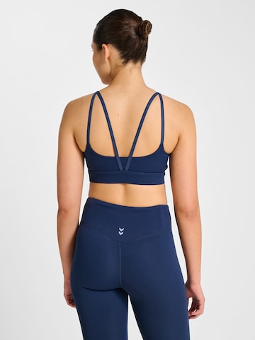 Hummel Bustier Sporttop in Blauw