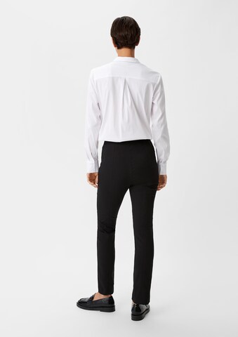 COMMA Slimfit Broek in Zwart