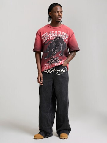 Ed Hardy Baggy Τζιν 'Tattoo City Tiger' σε μαύρο