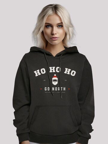 F4NT4STIC Sweatshirt 'Ho Ho Ho Santa Weihnachten' in Black: front