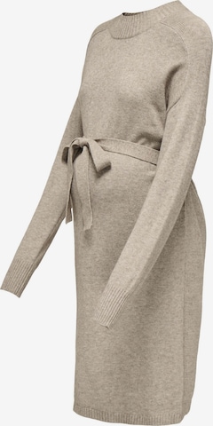 Only MaternityPletena haljina 'OLMLEVA' - bež boja: prednji dio
