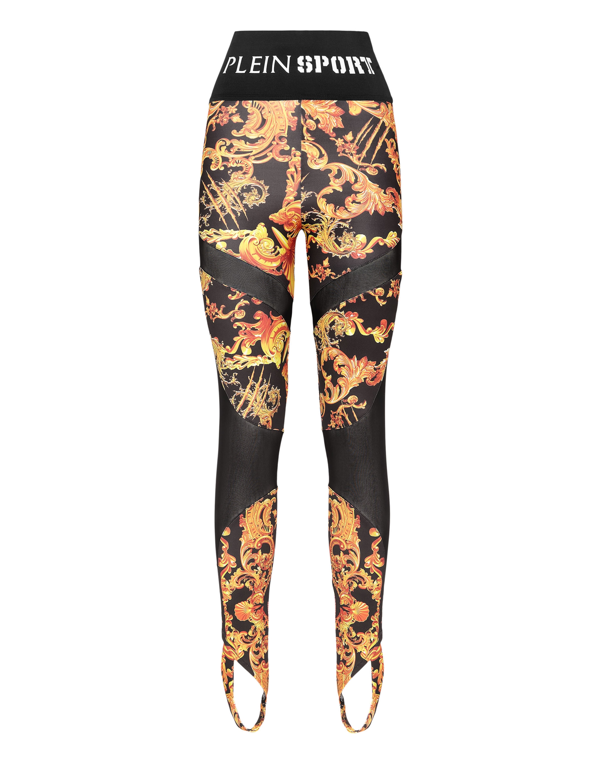 Plein Sport Sportbroek 'Baroque' in de kleur Goud / Zwart / Wit, Productweergave