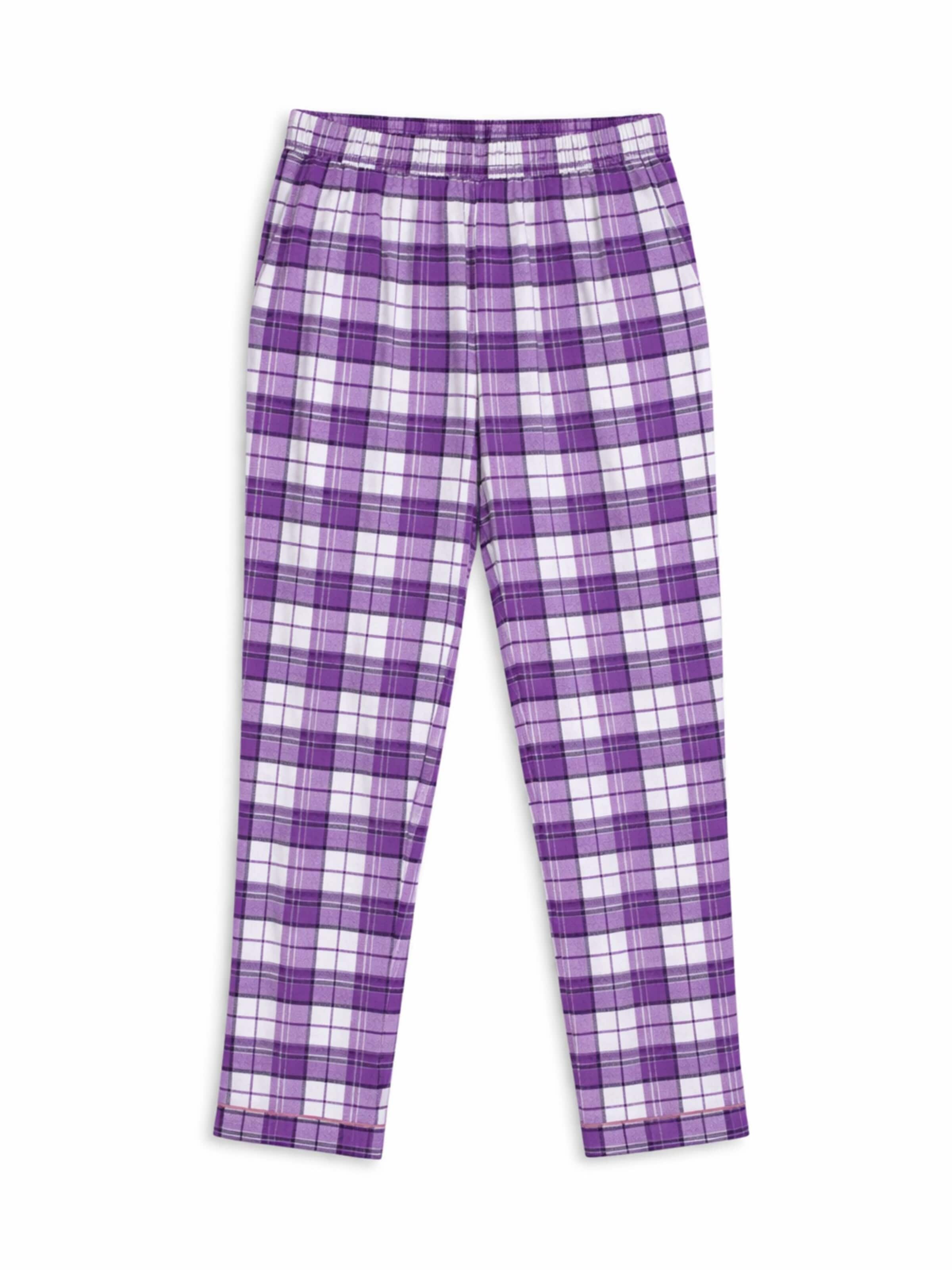Pantaloncini da pigiama di LEAFLETIC in lilla: frontale