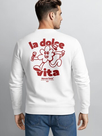 Neverless Sweatshirt 'La dolce Vita' in White