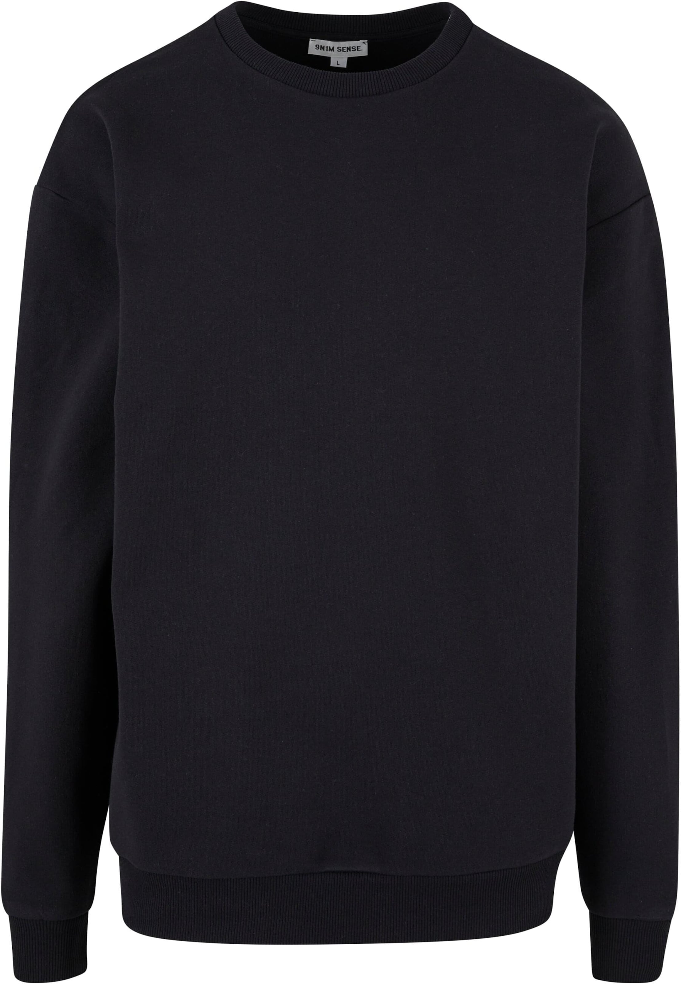 9N1M SENSE Sweatshirt 'Blank' in Black: front