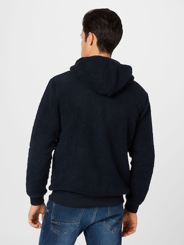 !Solid Fleece Jacket in Blue