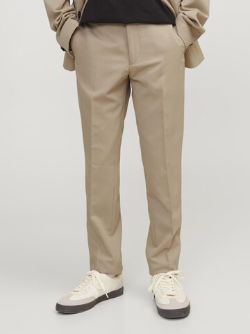 Coupe slim Pantalon 'JJSolar' Jack & Jones Junior en beige : devant
