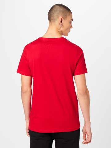 4F قميص عملي بلون أحمر