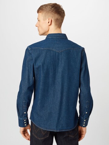 WRANGLER Regular Fit Hemd in Blau