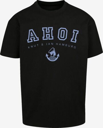 F4NT4STIC Shirt 'Ahoi Knut & Jan Hamburg' in Black: front