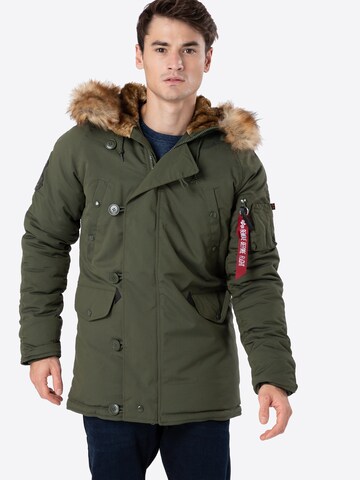 ALPHA INDUSTRIES Winter parka 'Explorer' in Green: front