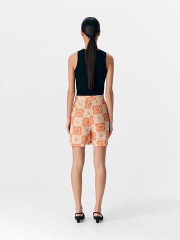 OBJECT Loose fit Trousers 'OBJella' in Beige