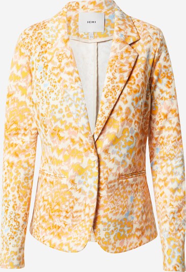 ICHI Blazer en bleu clair / marron / orange / blanc cassé, Vue avec produit