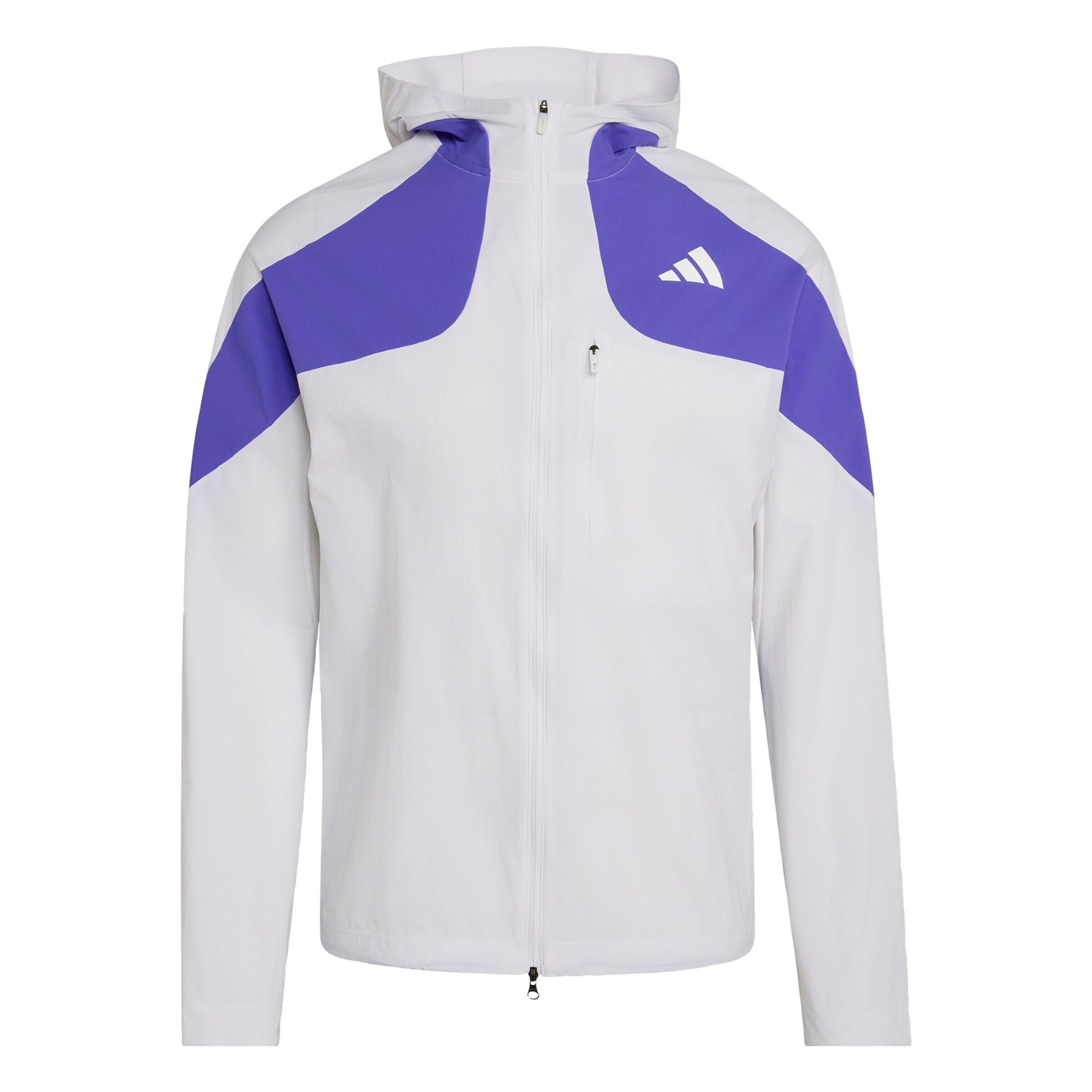 ADIDAS PERFORMANCE Спортивная куртка 'Adizero' в Белый: спереди