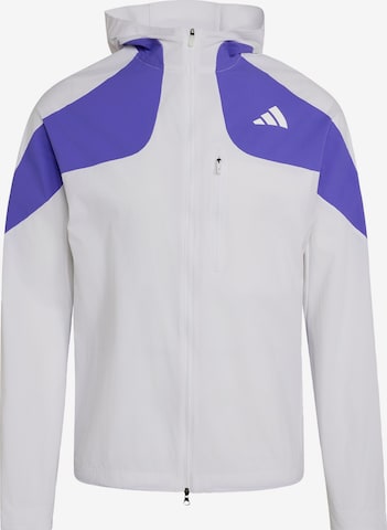ADIDAS PERFORMANCE Спортивная куртка 'Adizero' в Белый: спереди