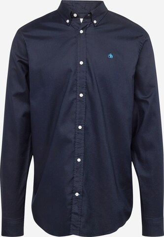 SCOTCH & SODA Regular fit Button Up Shirt 'Essentials' in Blue: front