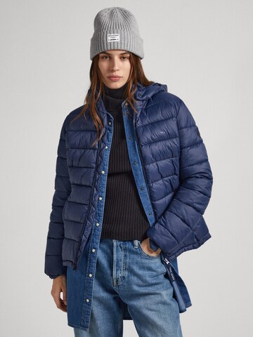 Pepe Jeans Winter Jacket 'MADDIE' in Blue: front