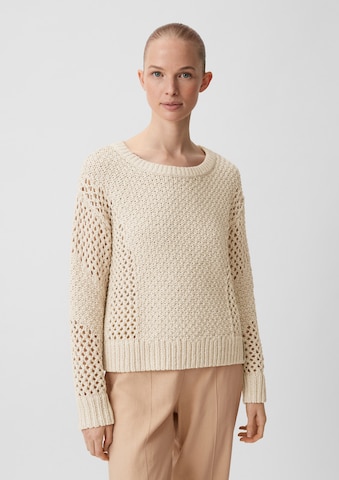 comma casual identity Trui in Beige: voorkant