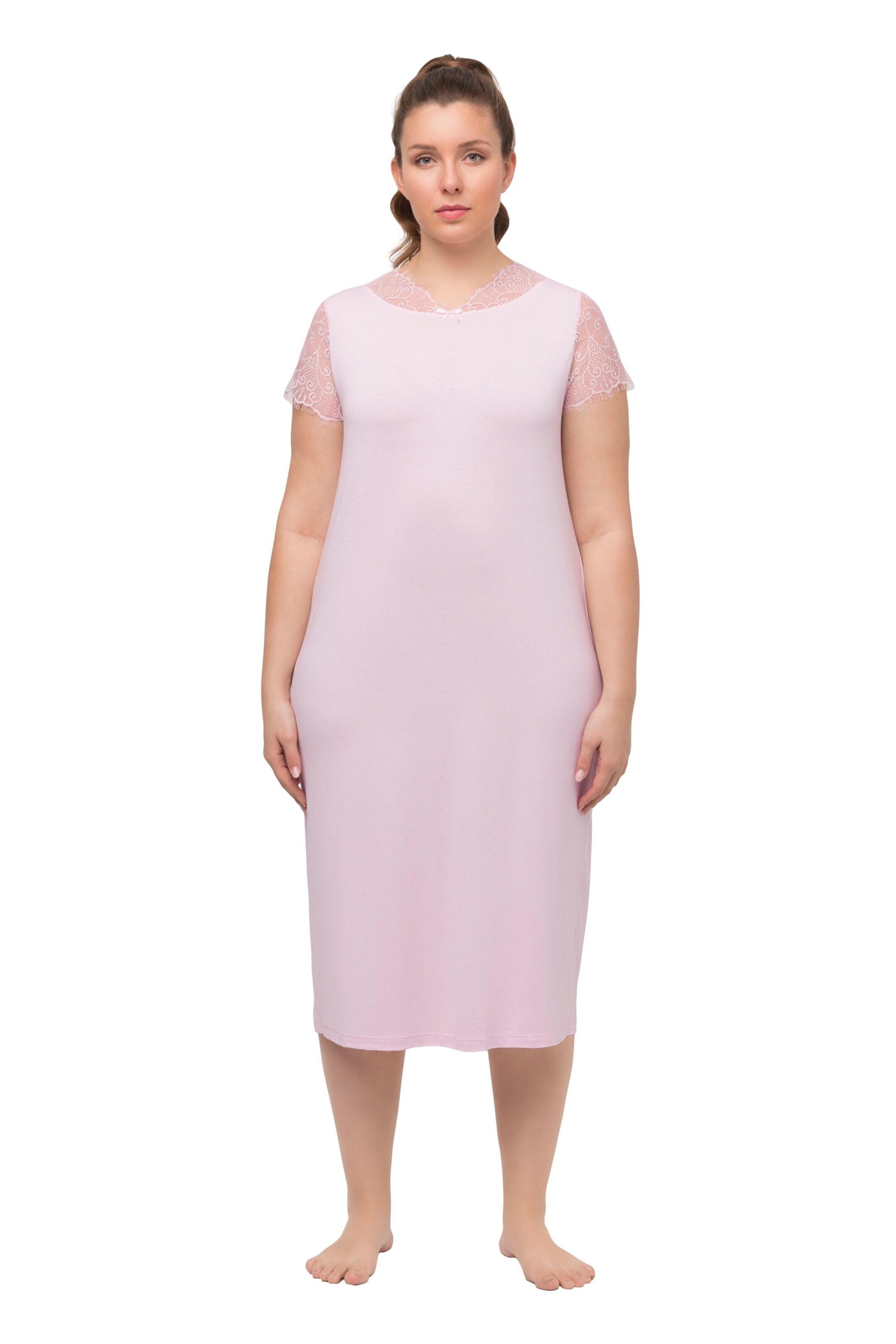 Chemise de nuit Ulla Popken en rose : devant