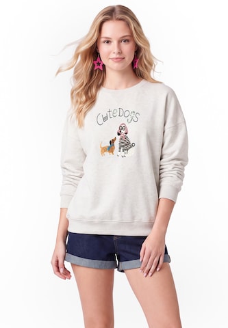 MYMO Sweatshirt in Wit: voorkant
