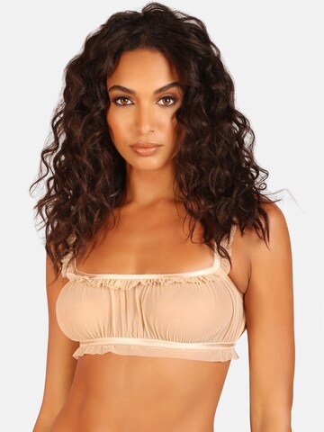 OW Collection Bralette Bra 'LEXI' in Brown: front