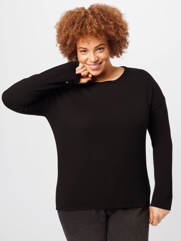 Pull-over 'ARABESCA' Persona by Marina Rinaldi en noir : devant