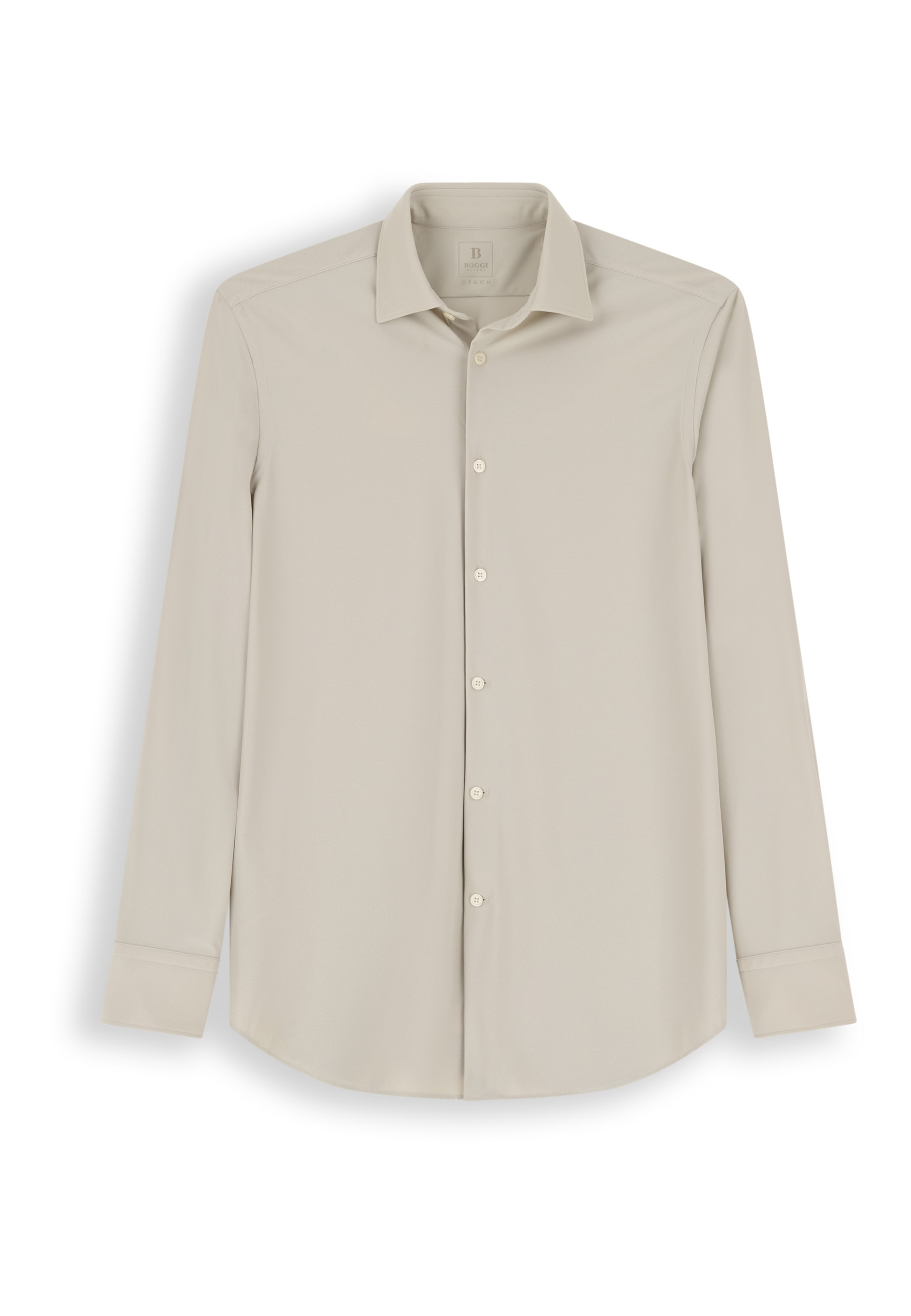 Boggi Milano Button Up Shirt in Beige: front