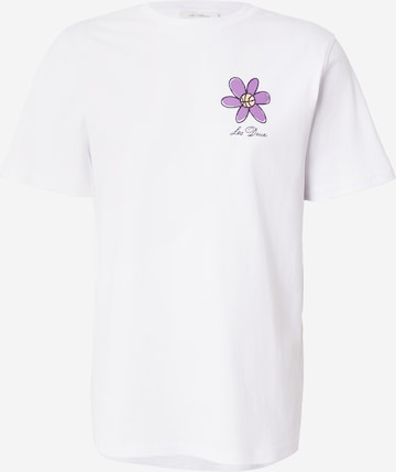 Les Deux - Camiseta 'Flower Basket' en blanco: frente