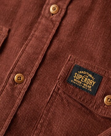 Superdry Regular fit Button Up Shirt 'Trailsman' in Brown
