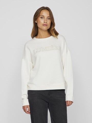Sweat-shirt VILA en blanc : devant