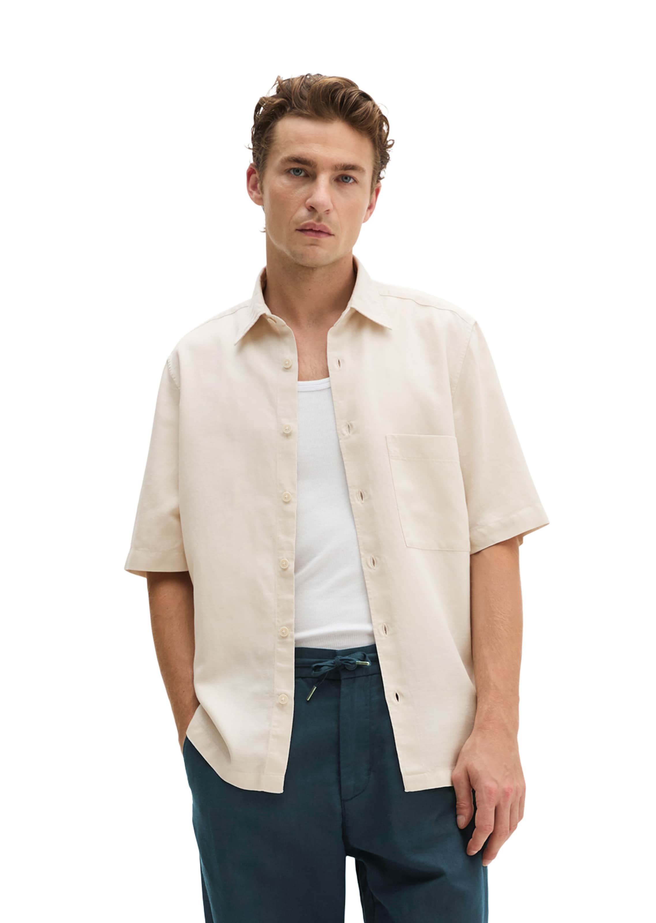 Marc O'Polo Regular fit Button Up Shirt in Grey: front